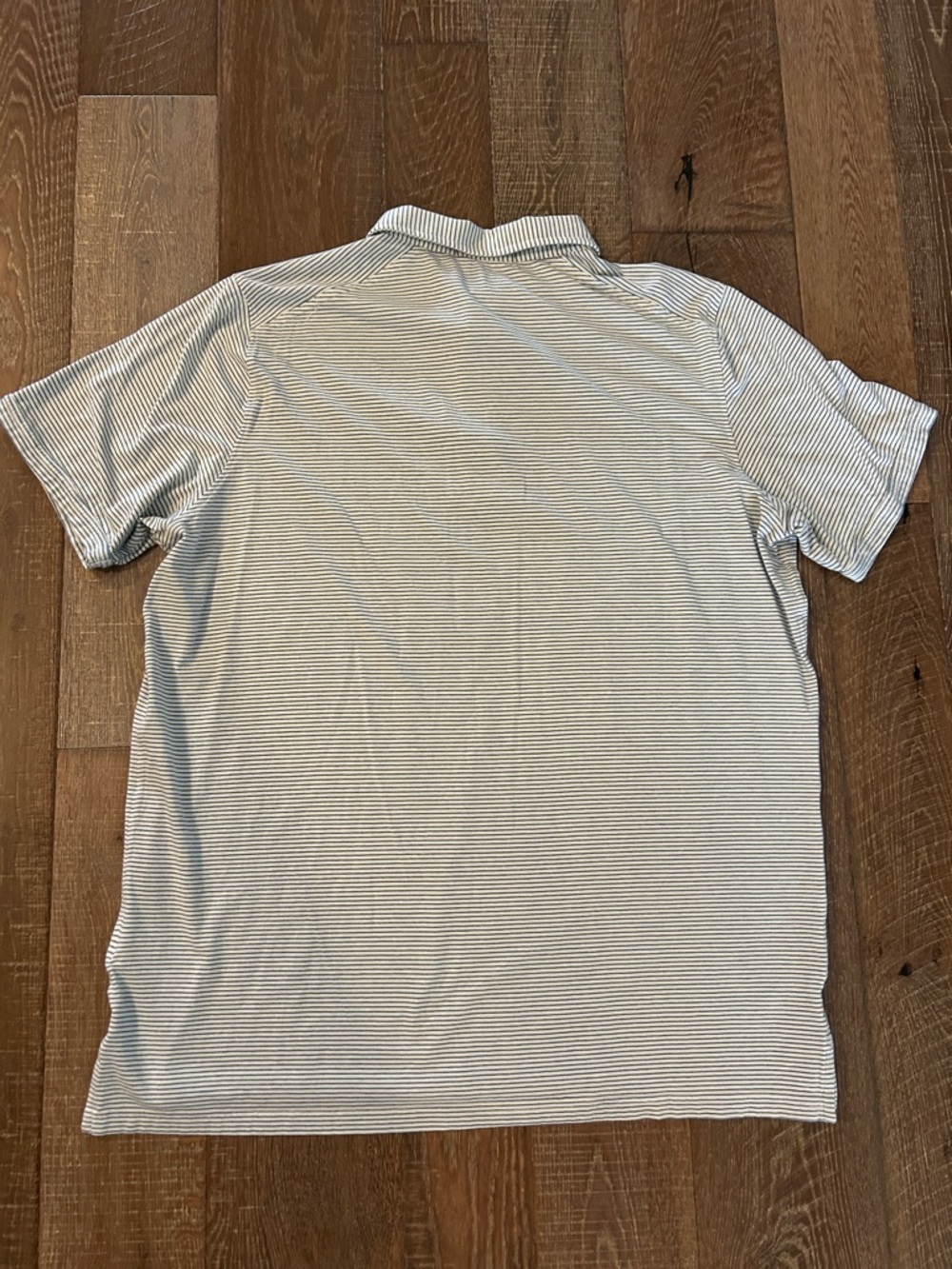 Striped Light Blue Polo Shirt - Casual Everyday Polo - Picture 5 of 6